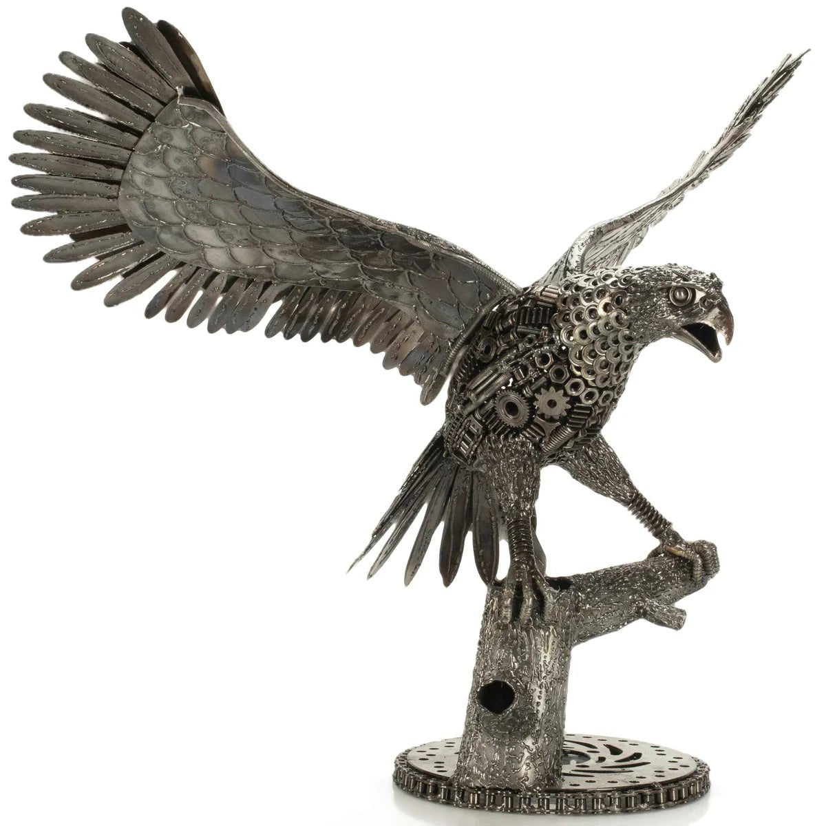 24 Majestic Eagle Inspired Recycled Metal Art Sculpture - Xformerz