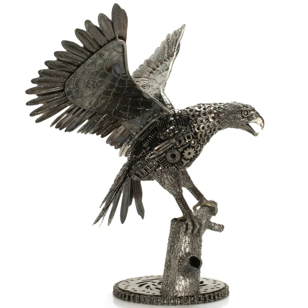 24 Majestic Eagle Inspired Recycled Metal Art Sculpture - Xformerz