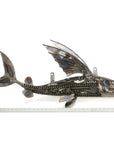 35 Flying Fish (Left) Inspired Recycled Metal Art Sculpture - Xformerz