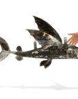 35 Flying Fish (Left) Inspired Recycled Metal Art Sculpture - Xformerz