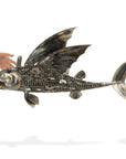 35 Flying Fish (Right) Recycled Metal Art Sculpture - Xformerz