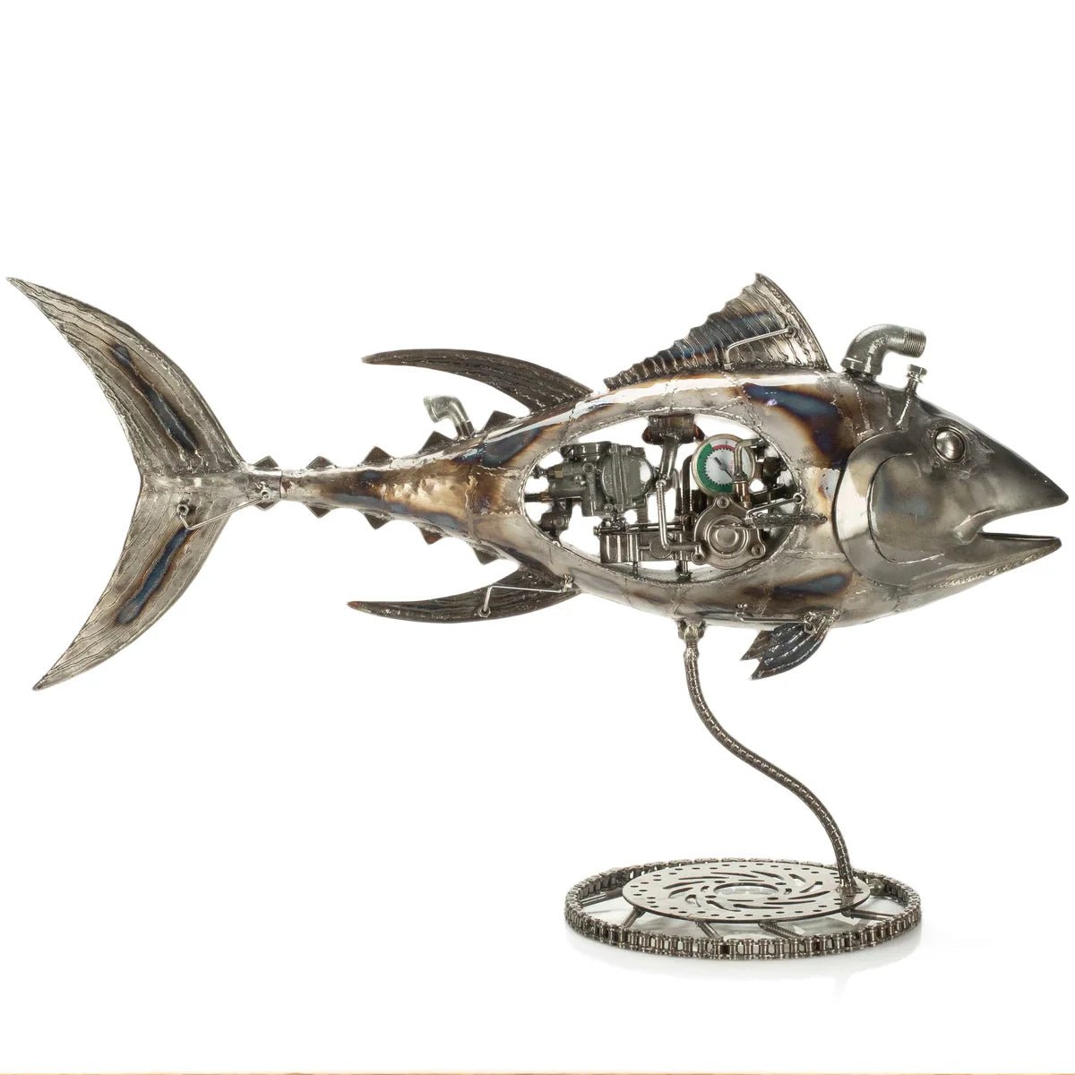 39 Tuna Fish Inspired Recycled Metal Art Sculpture - Xformerz