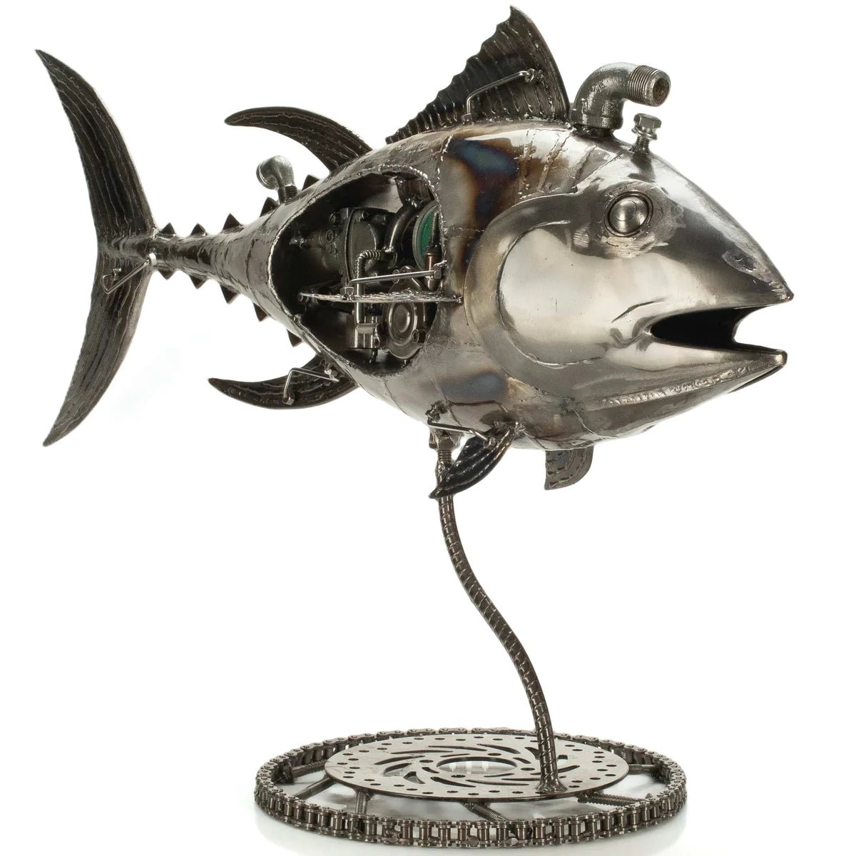 39 Tuna Fish Inspired Recycled Metal Art Sculpture - Xformerz