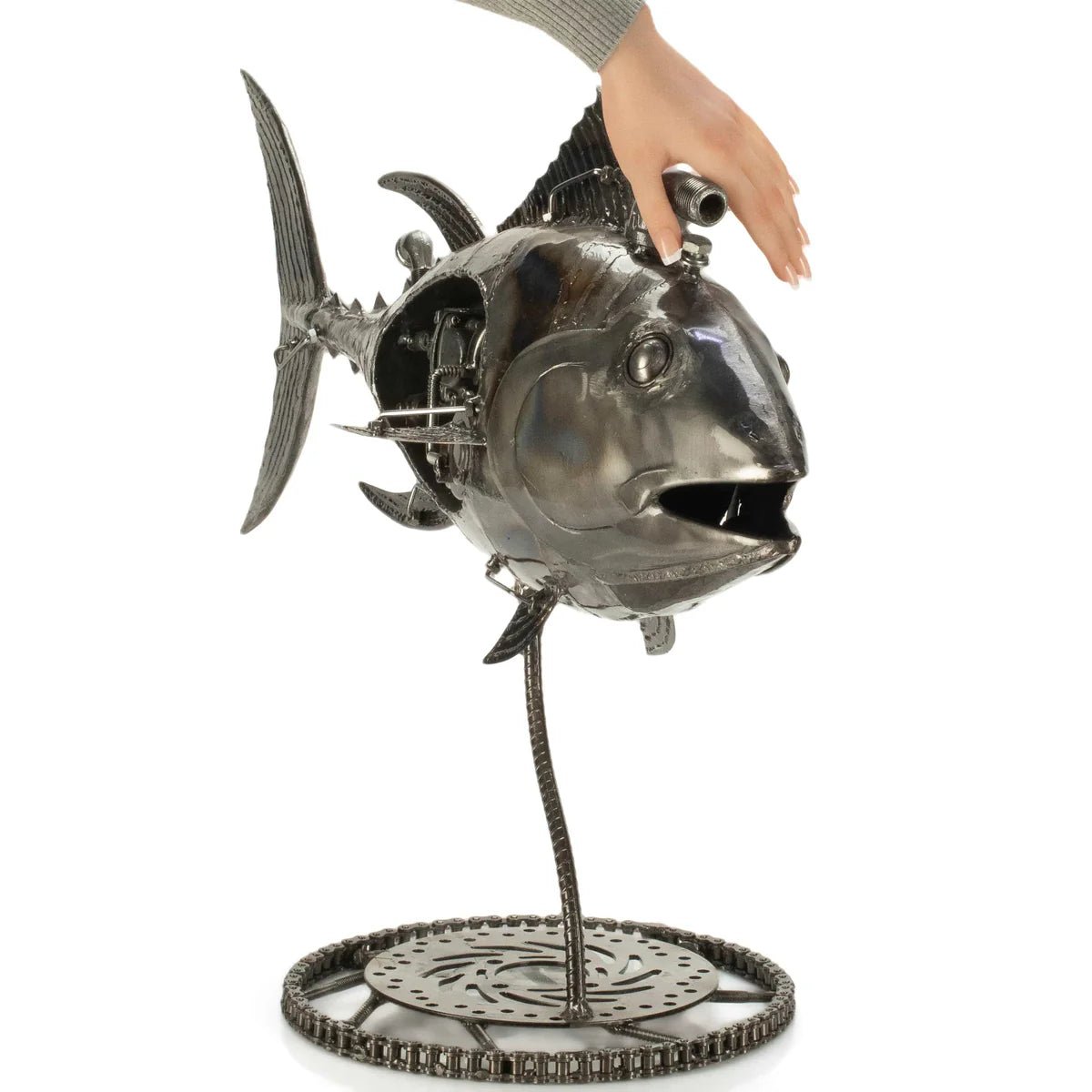 39 Tuna Fish Inspired Recycled Metal Art Sculpture - Xformerz