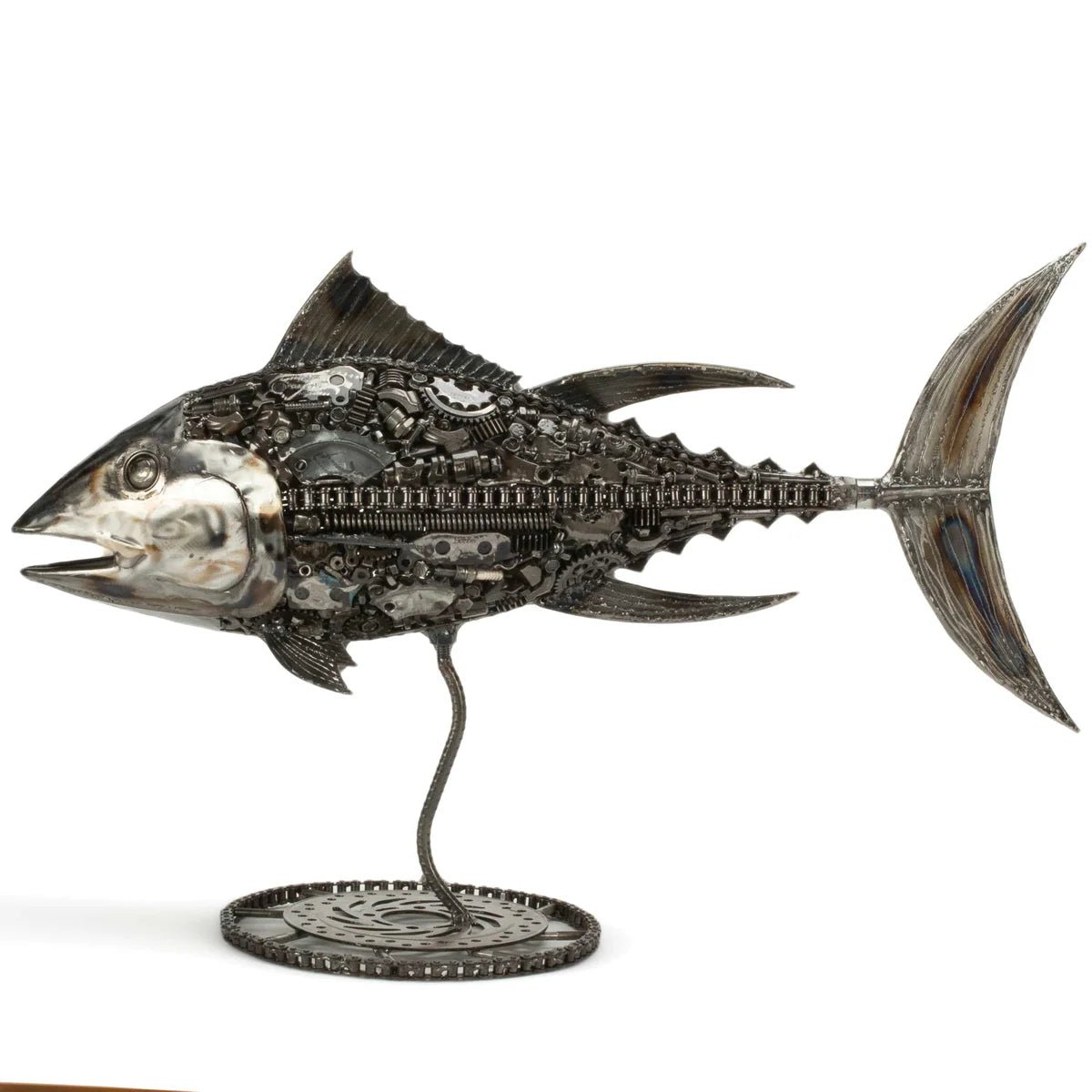 39 Tuna Fish Inspired Recycled Metal Art Sculpture - Xformerz