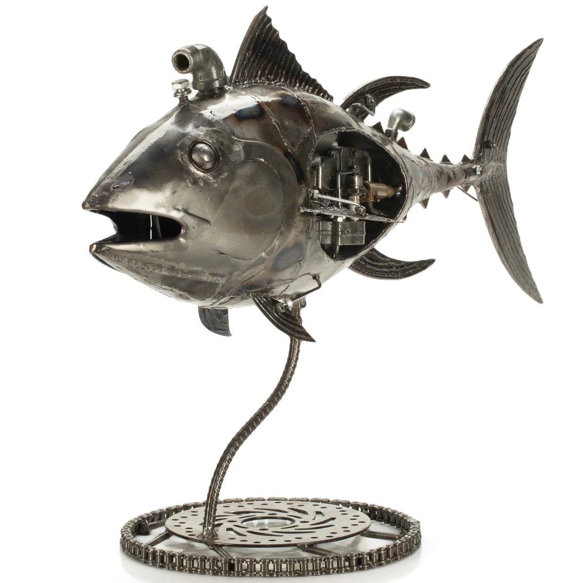 39 Tuna Fish Inspired Recycled Metal Art Sculpture - Xformerz