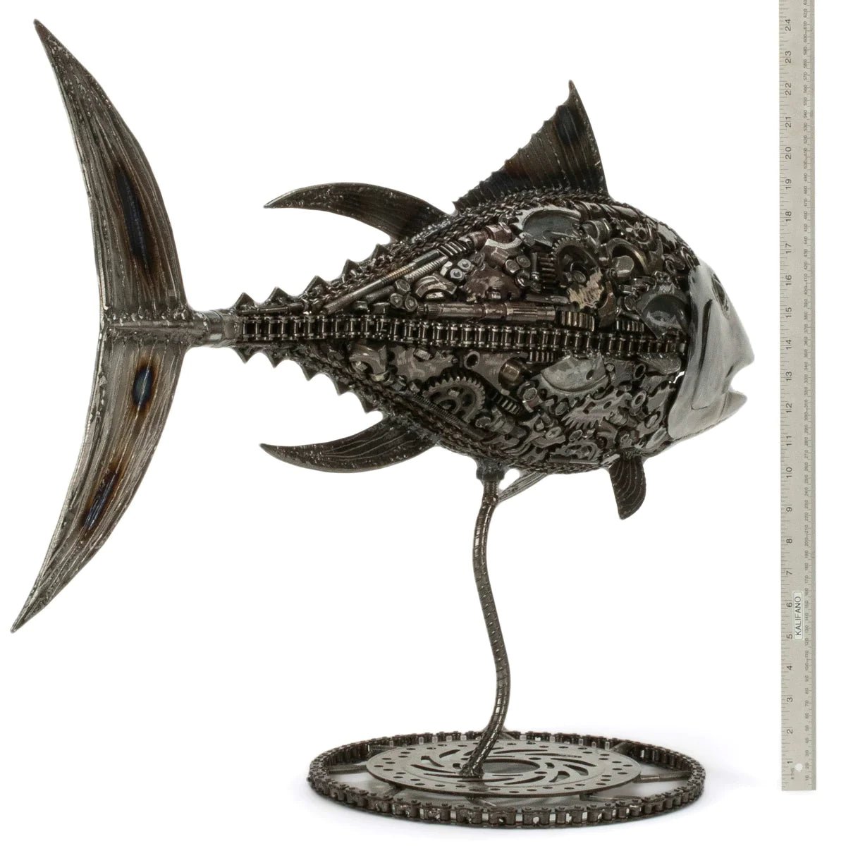 39 Tuna Fish Inspired Recycled Metal Art Sculpture - Xformerz