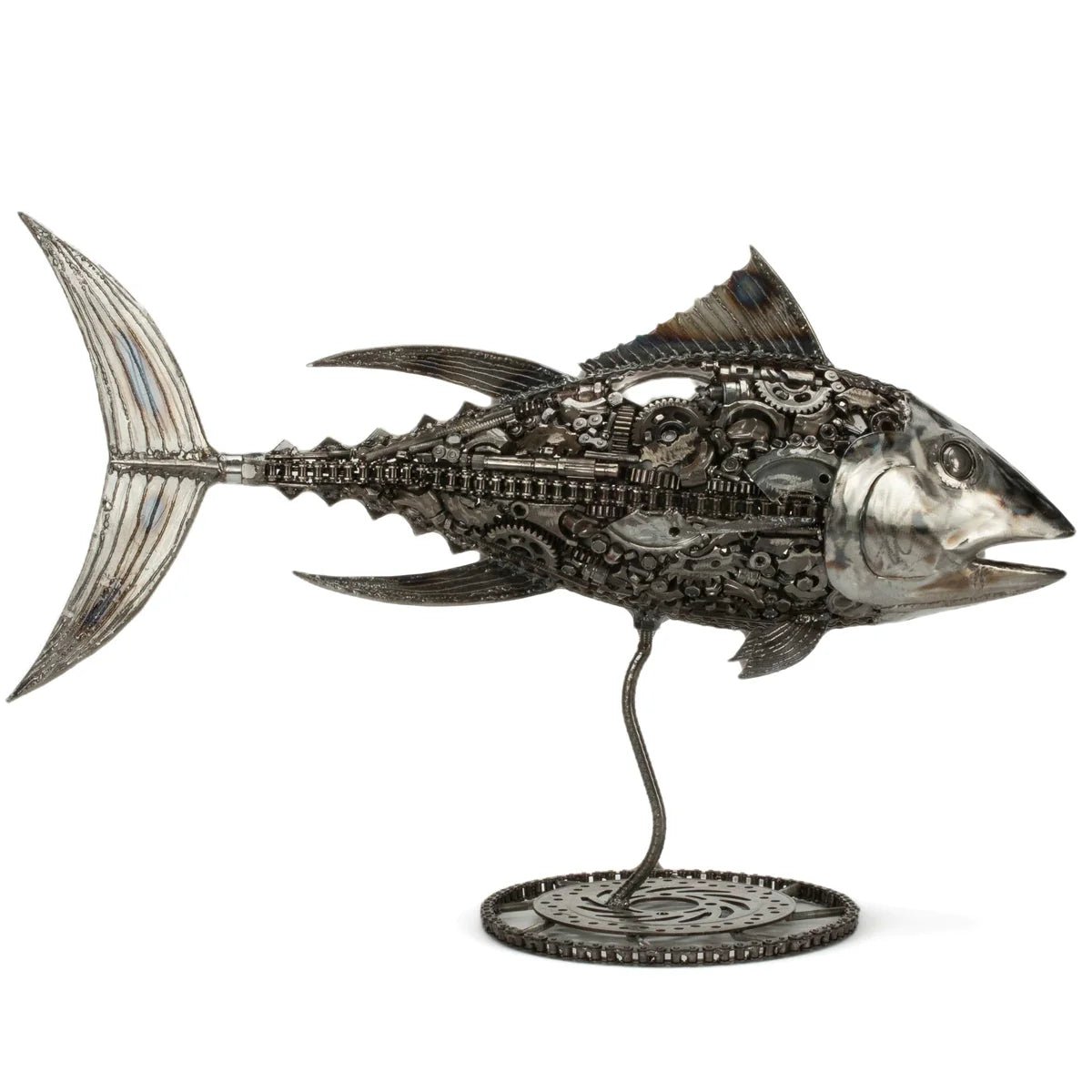 39 Tuna Fish Inspired Recycled Metal Art Sculpture - Xformerz