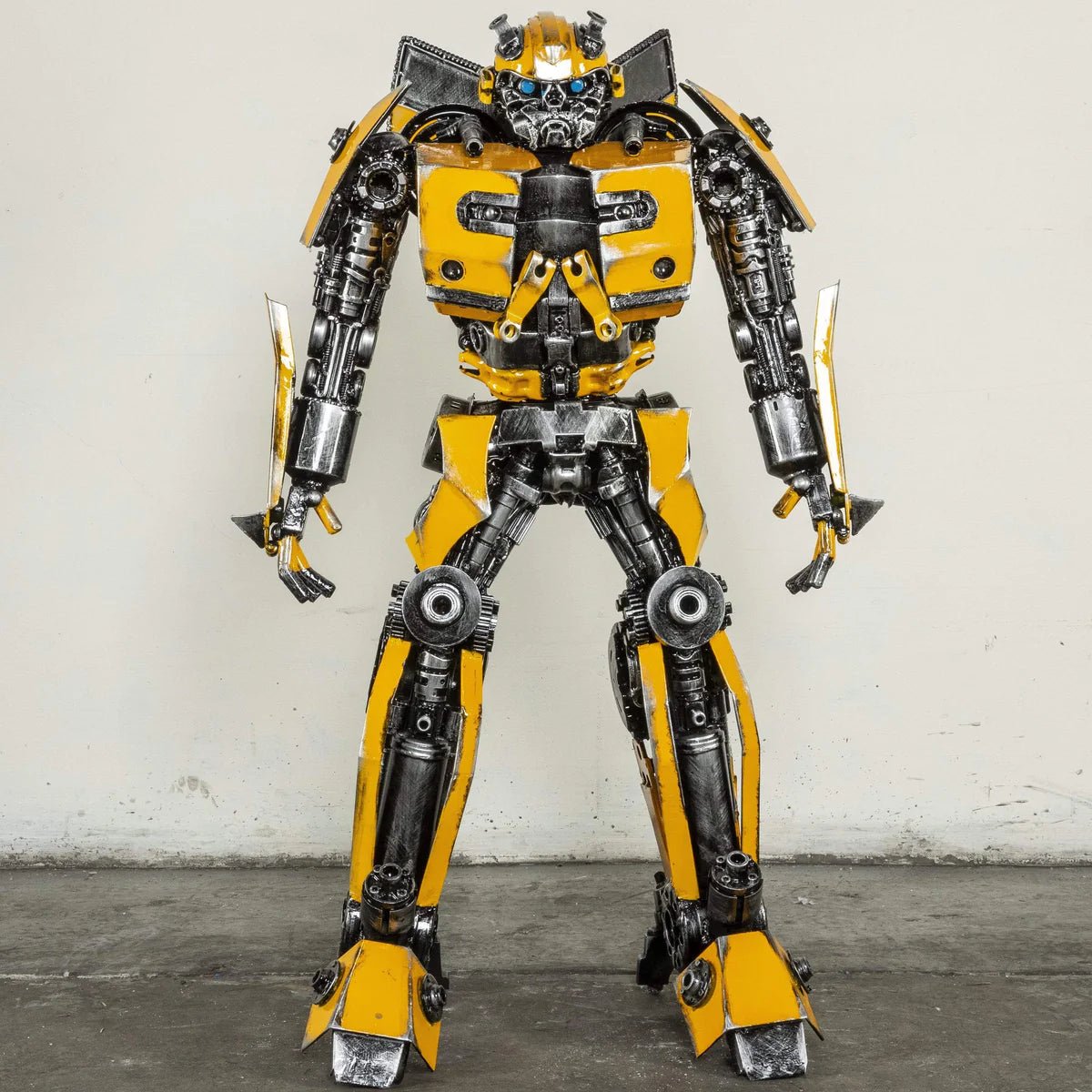 44&quot; Bumblebee Inspired Recycled Metal Art Sculpture - Xformerz