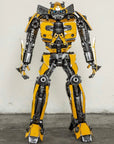 44" Bumblebee Inspired Recycled Metal Art Sculpture - Xformerz