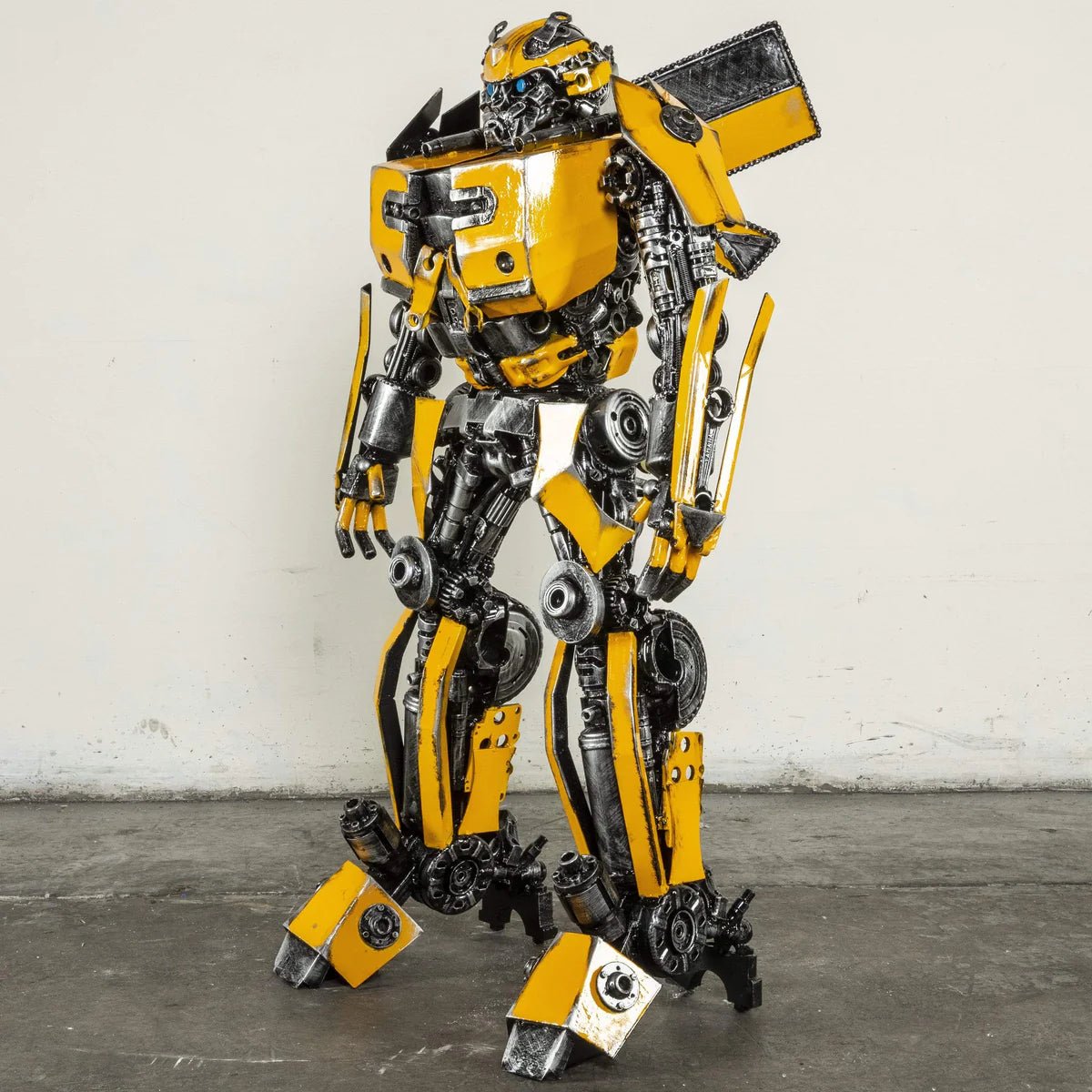 44&quot; Bumblebee Inspired Recycled Metal Art Sculpture - Xformerz