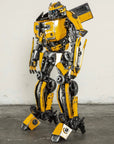 44" Bumblebee Inspired Recycled Metal Art Sculpture - Xformerz