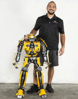 44" Bumblebee Inspired Recycled Metal Art Sculpture - Xformerz