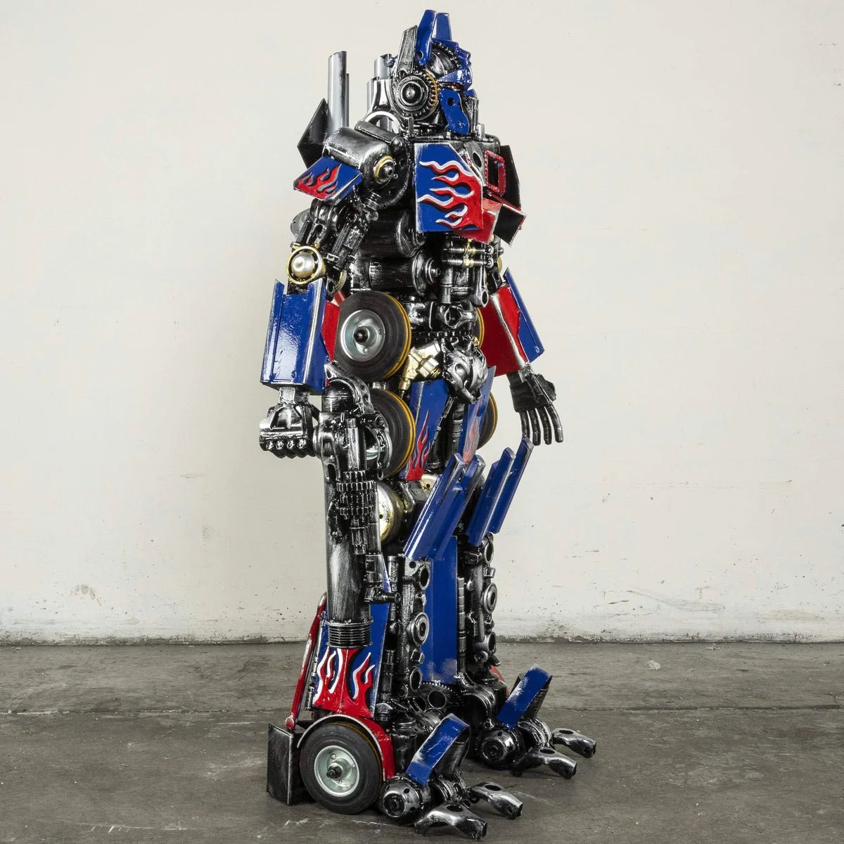 44" Optimus Prime Inspired Recycled Metal Art Sculpture - Xformerz