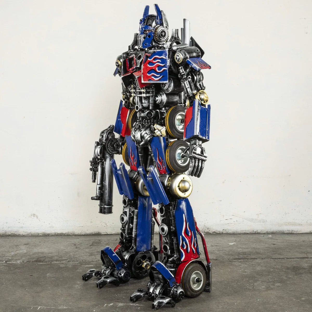 44" Optimus Prime Inspired Recycled Metal Art Sculpture - Xformerz