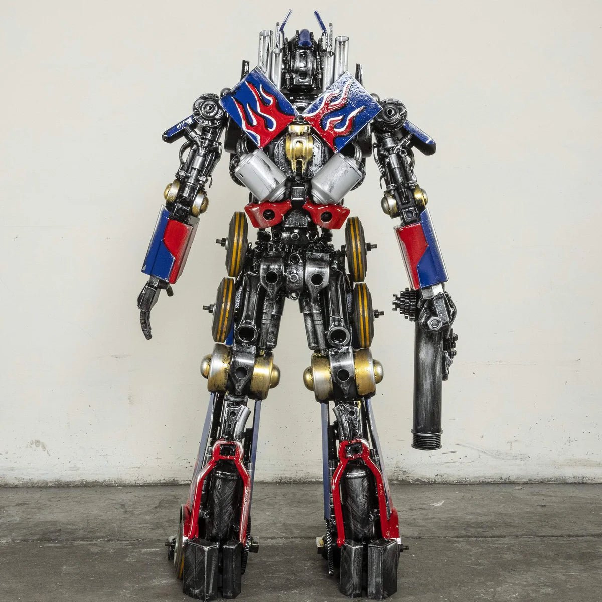 44&quot; Optimus Prime Inspired Recycled Metal Art Sculpture - Xformerz