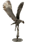 47 Eagle on the Hunt Recycled Metal Art Sculpture - Xformerz