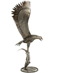 47 Eagle on the Hunt Recycled Metal Art Sculpture - Xformerz