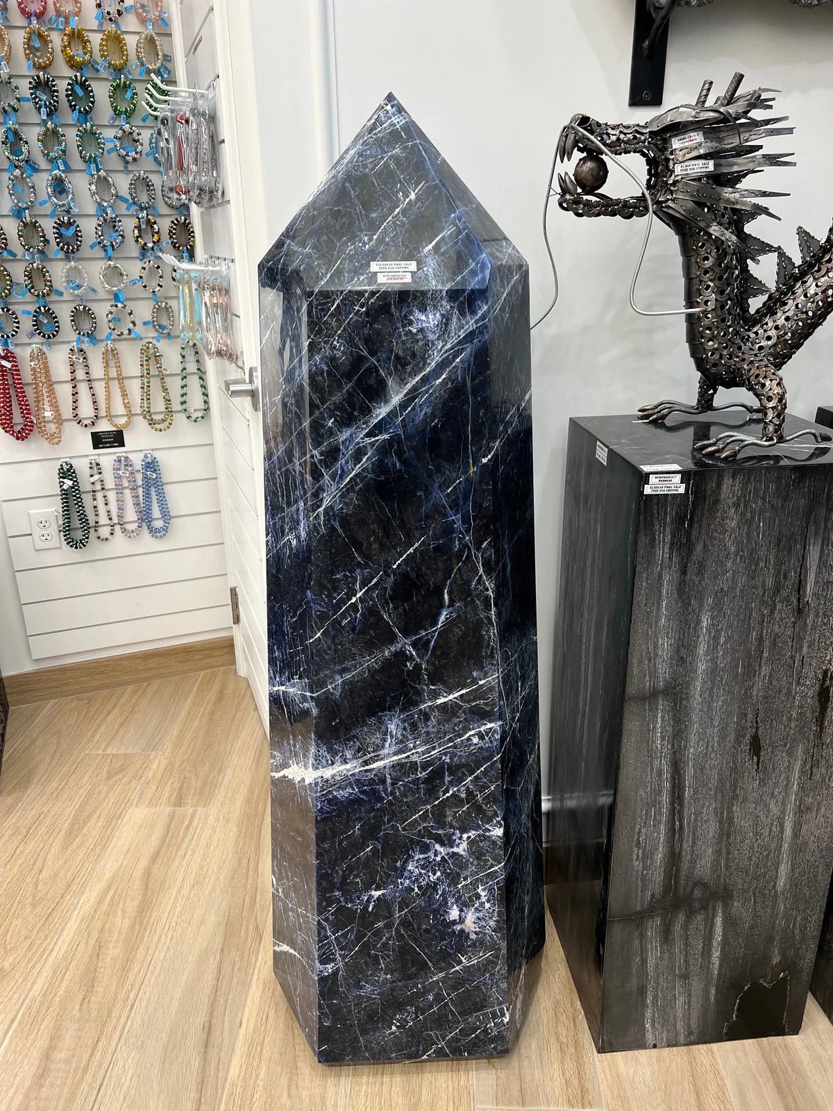 59” Natural Sodalite Obelisk from Brazil - 320 kg - Xformerz