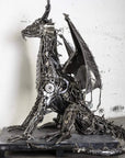 71” Dragon Inspired Recycled Metal Art Sculpture - Xformerz