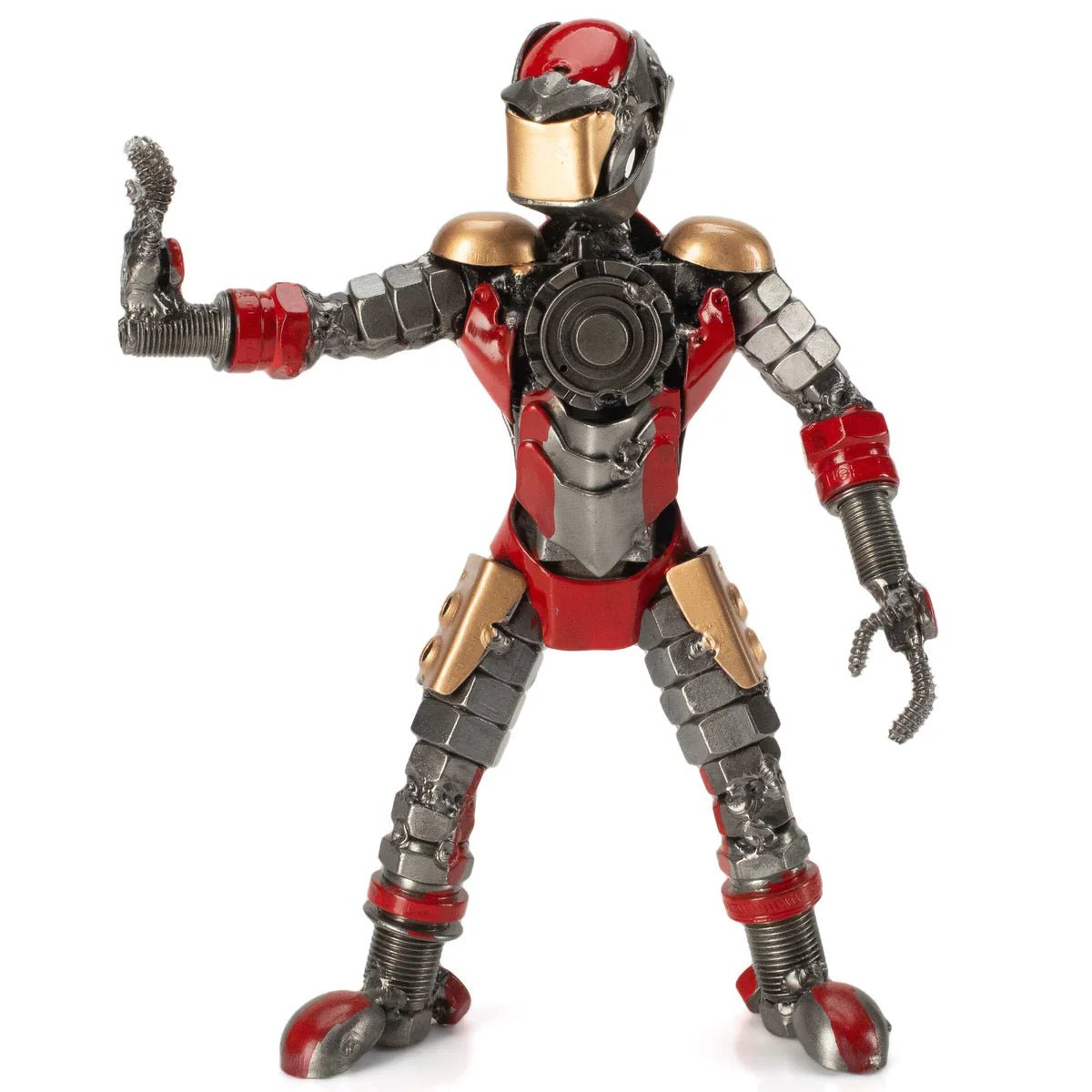 7.5” Iron Man Inspired Recycled Metal Sculpture - Xformerz