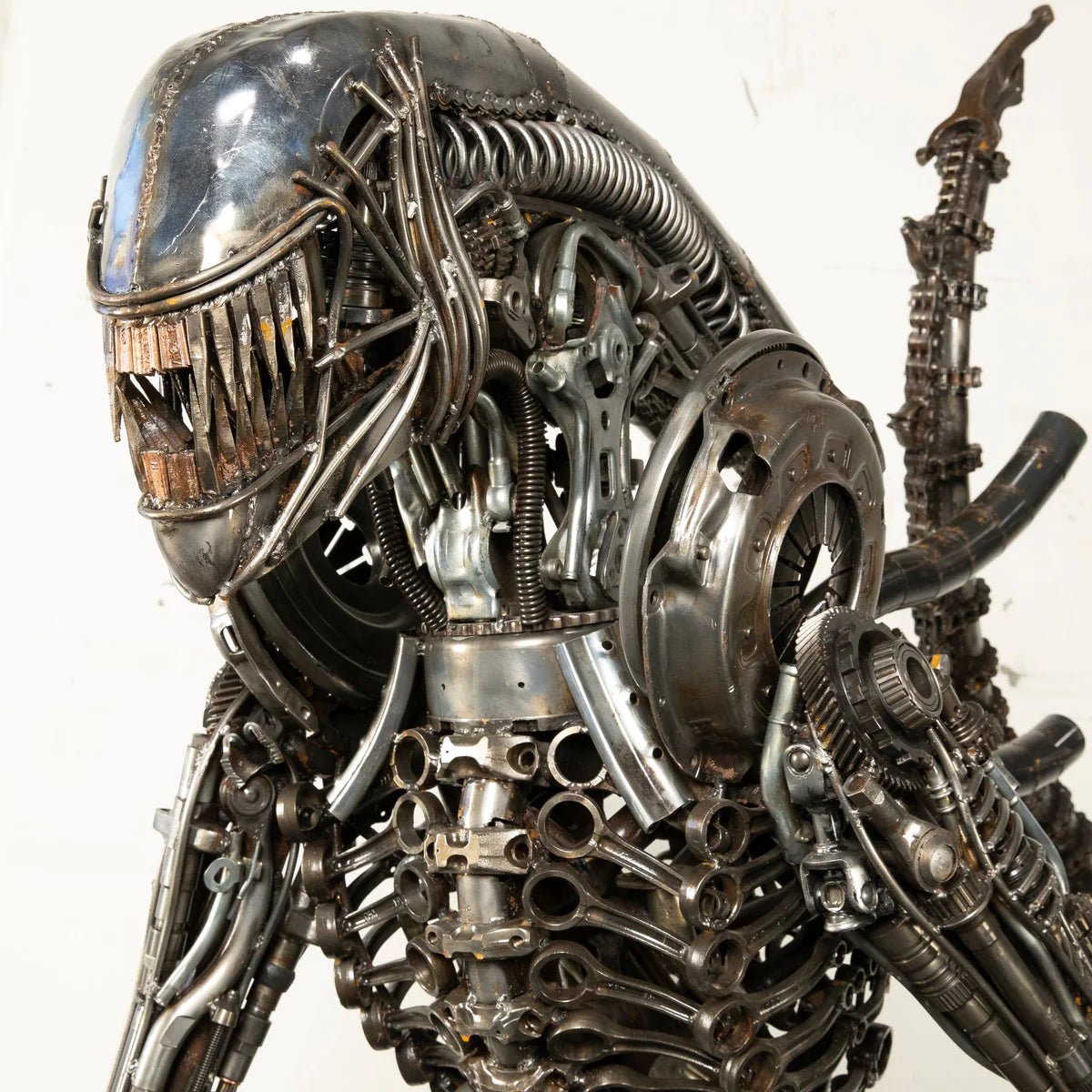 79 Alien Inspired Recycled Metal Art Sculpture - Xformerz