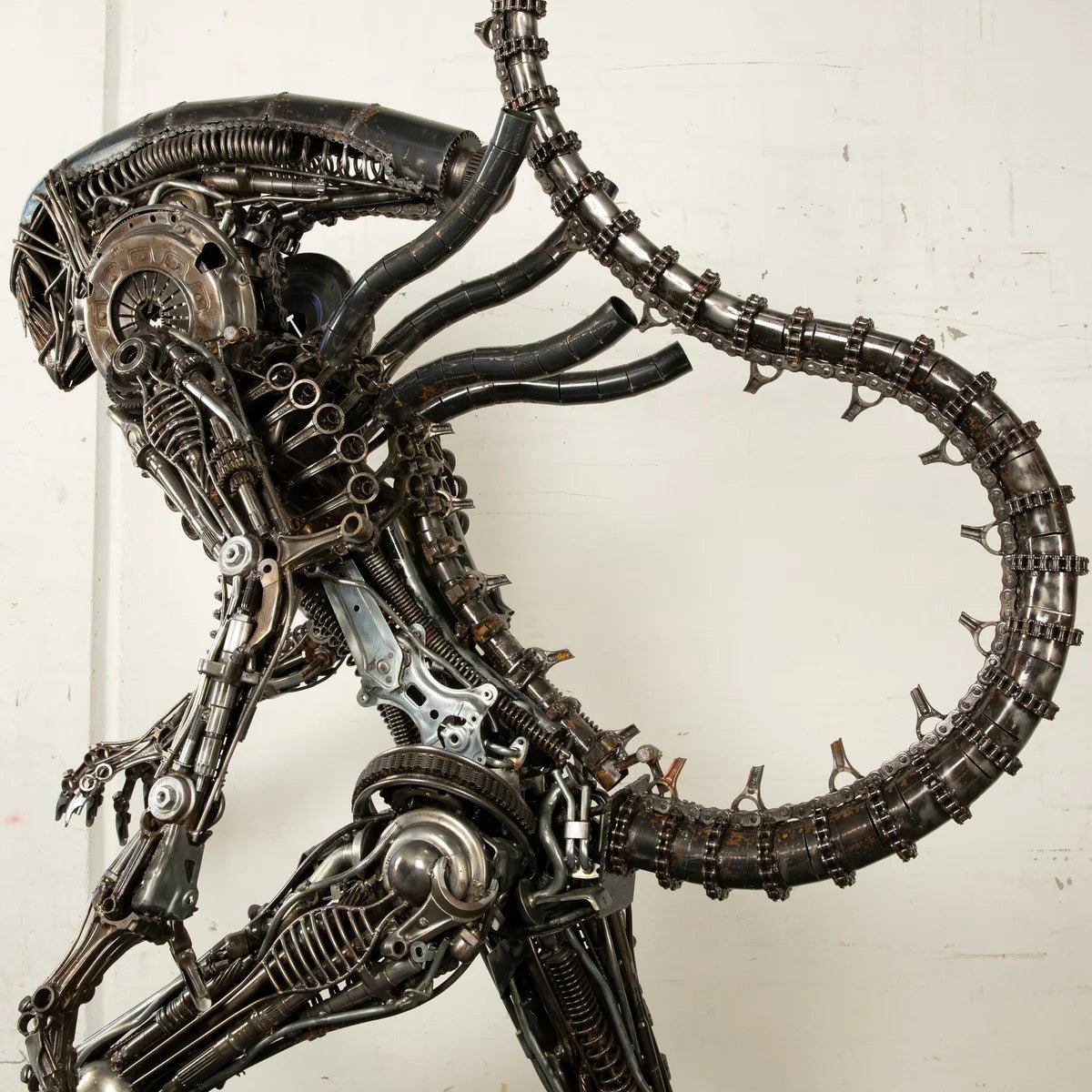 79 Alien Inspired Recycled Metal Art Sculpture - Xformerz