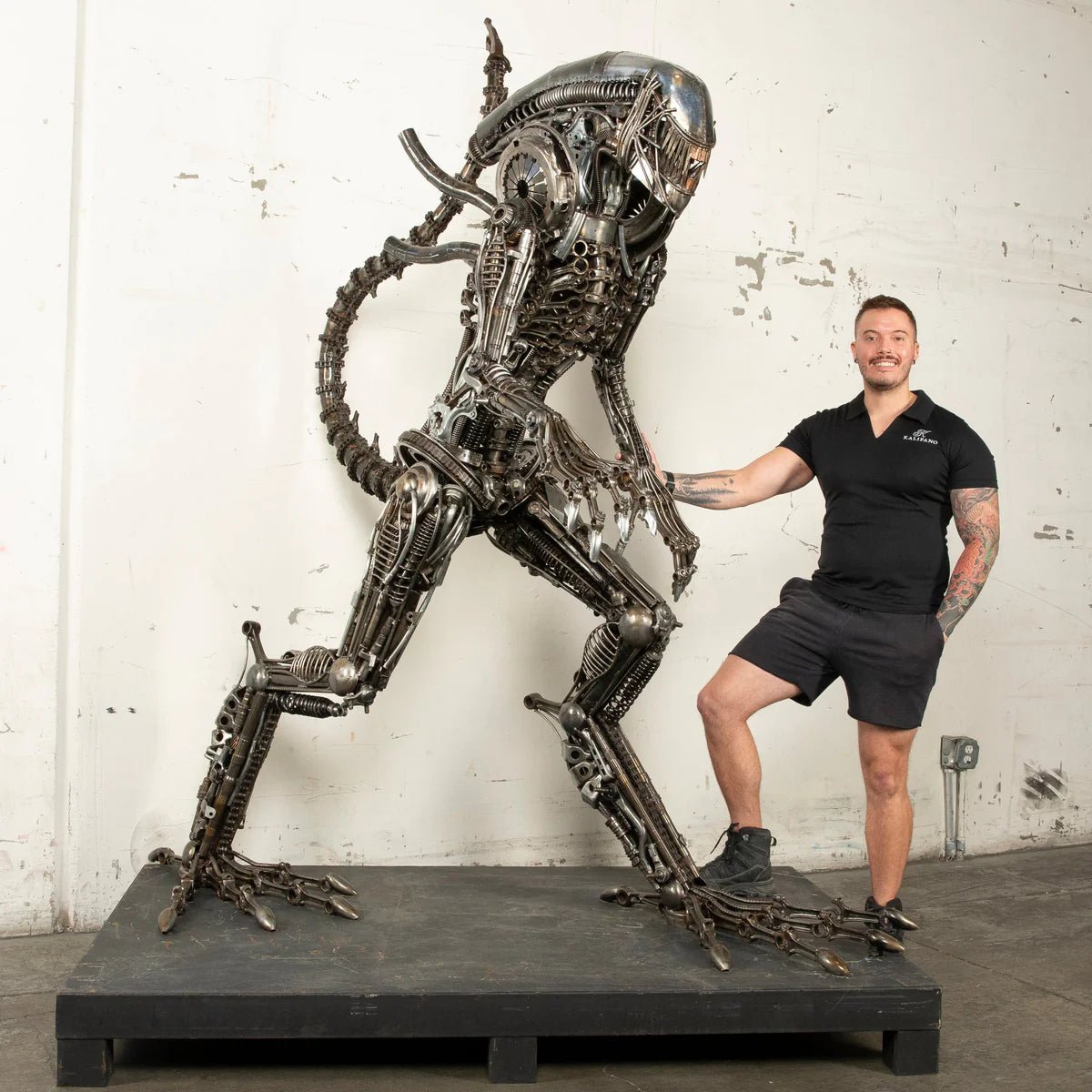 79 Alien Inspired Recycled Metal Art Sculpture - Xformerz