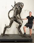 79 Alien Inspired Recycled Metal Art Sculpture - Xformerz