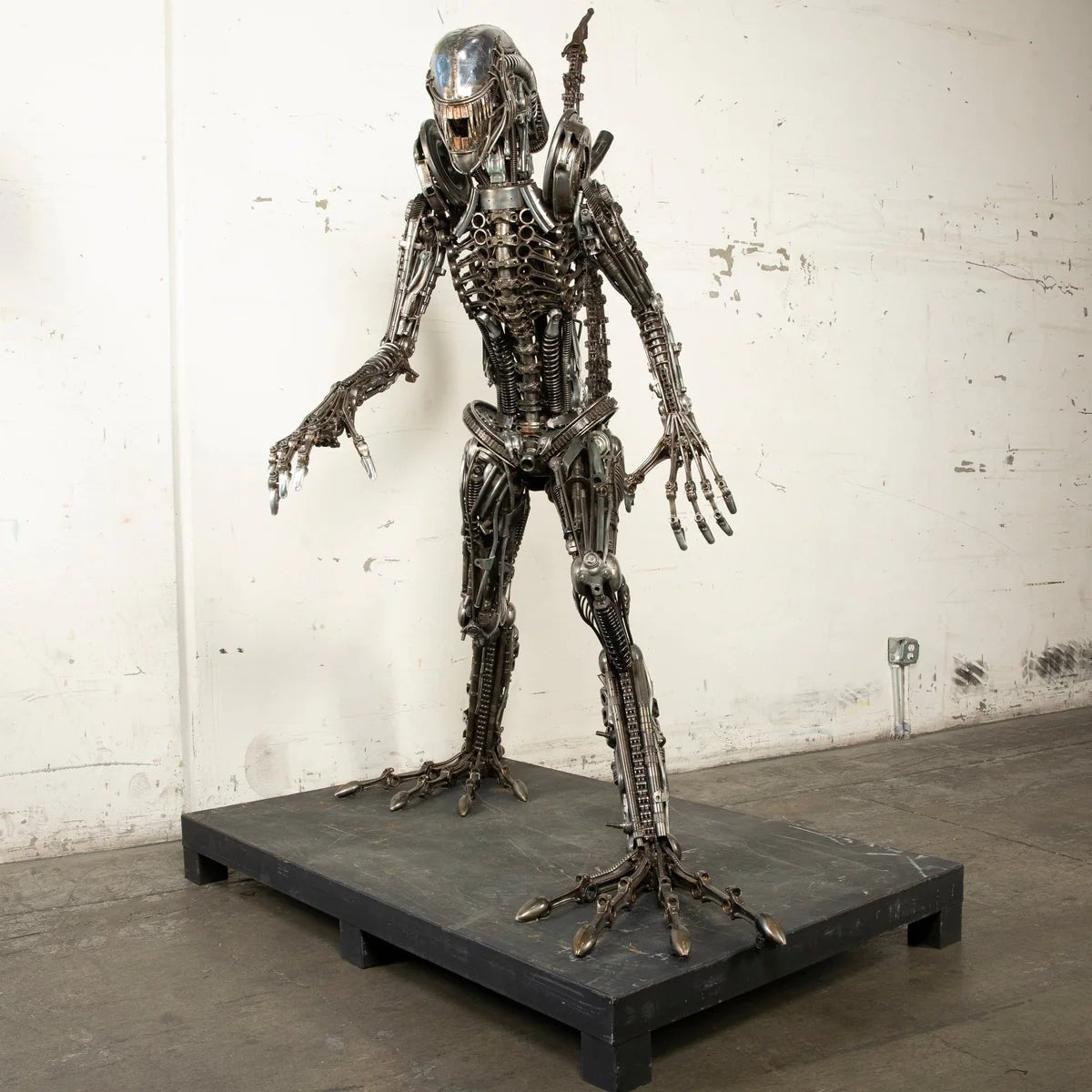 79 Alien Inspired Recycled Metal Art Sculpture - Xformerz