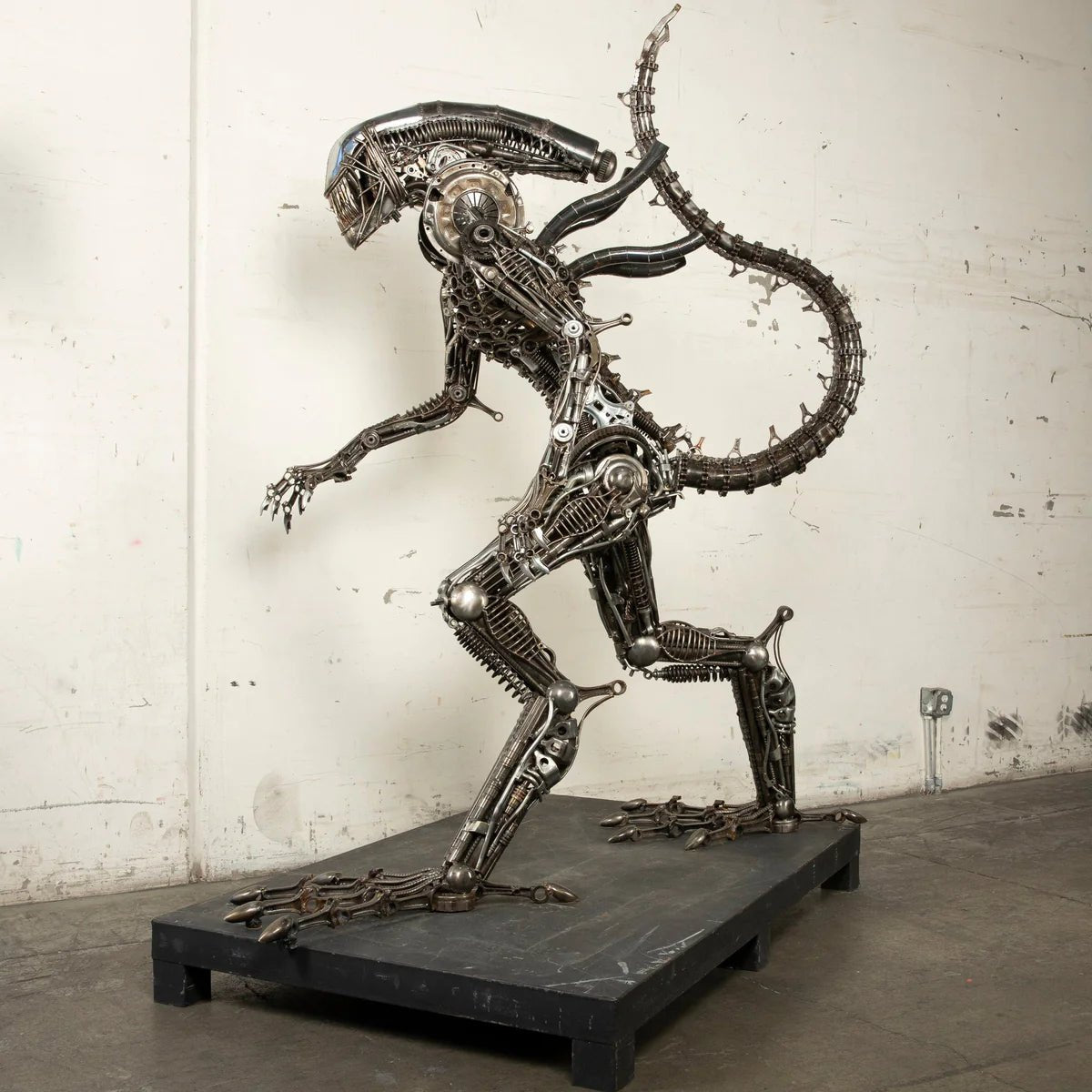 79 Alien Inspired Recycled Metal Art Sculpture - Xformerz