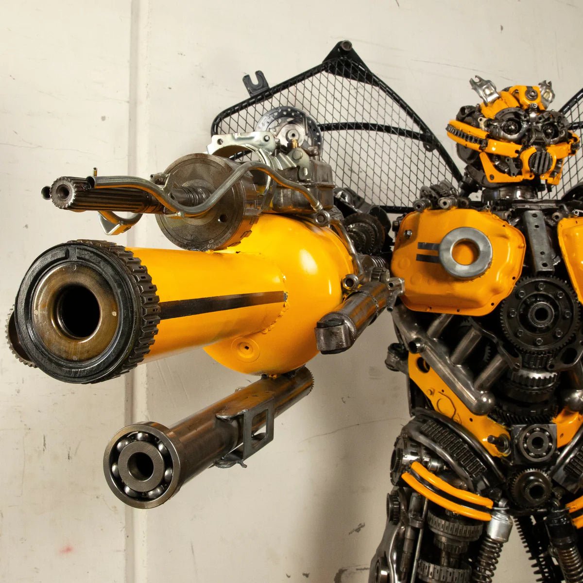 79 Bumblebee Inspired Recycled Metal Art Sculpture - Xformerz