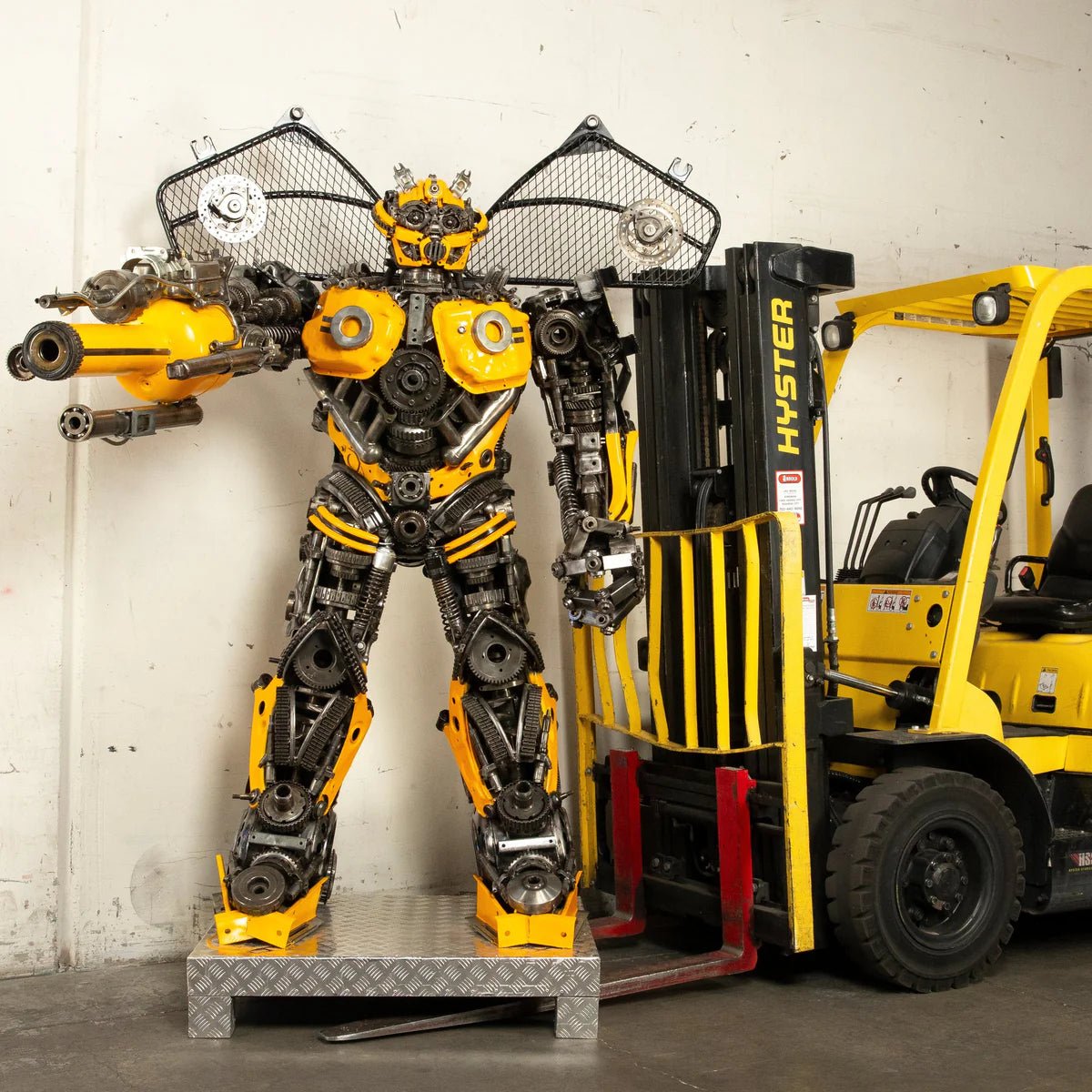 79 Bumblebee Inspired Recycled Metal Art Sculpture - Xformerz