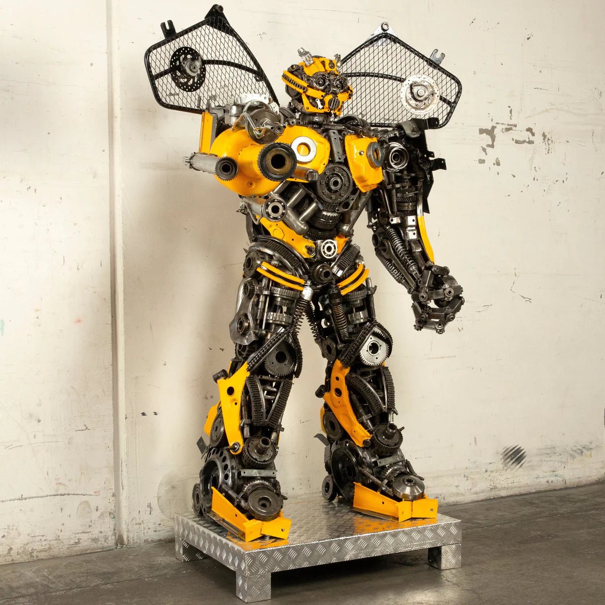 79 Bumblebee Inspired Recycled Metal Art Sculpture - Xformerz