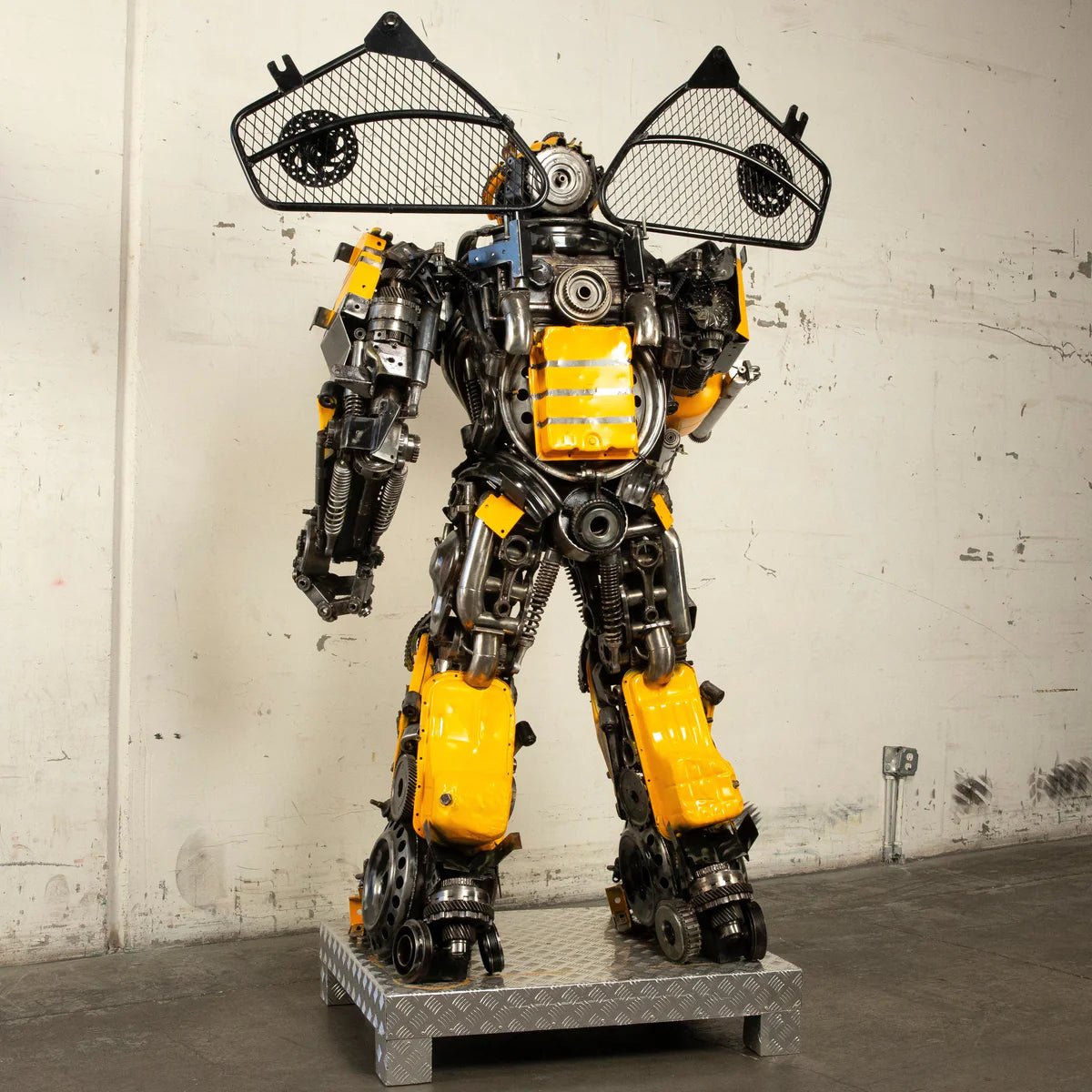 79 Bumblebee Inspired Recycled Metal Art Sculpture - Xformerz