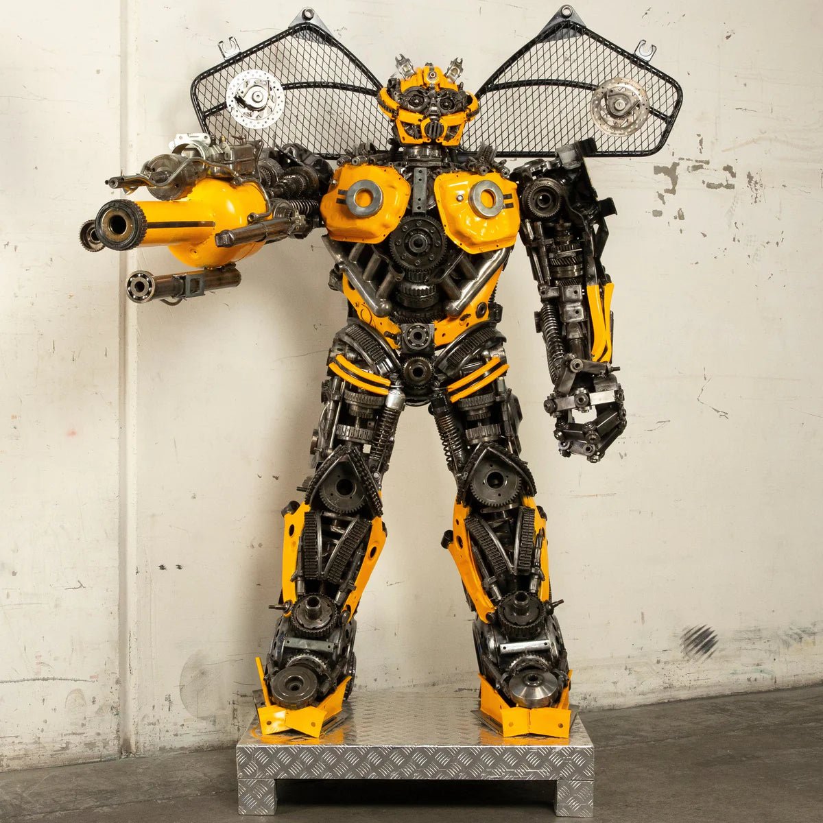 79 Bumblebee Inspired Recycled Metal Art Sculpture - Xformerz