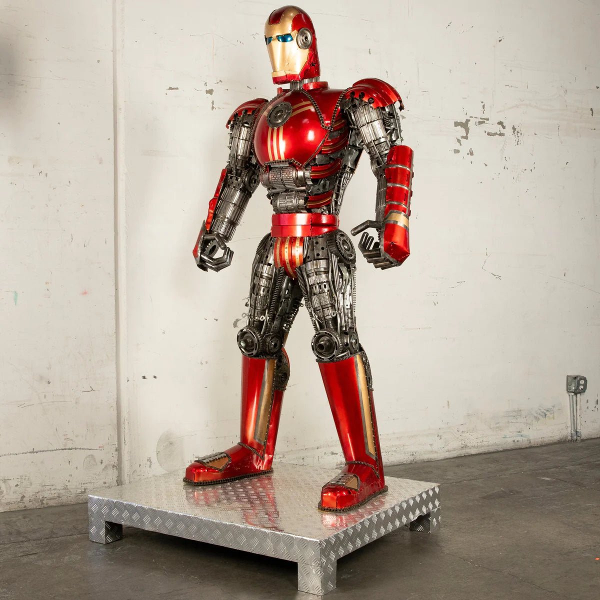 79&quot; Iron Man Inspired Recycled Metal Art Sculpture - Xformerz