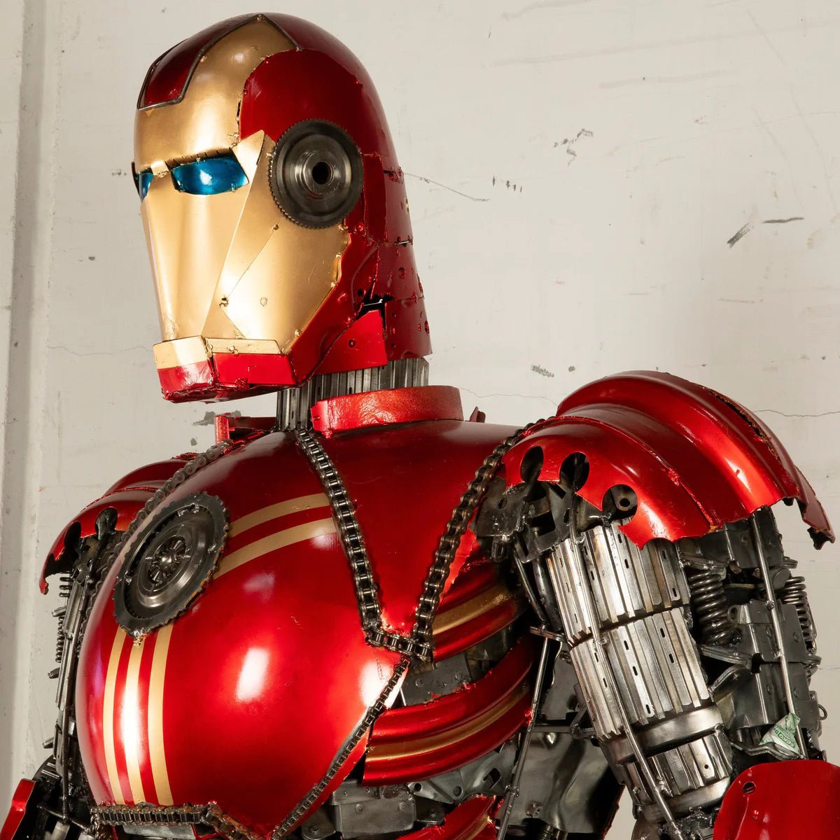 79" Iron Man Inspired Recycled Metal Art Sculpture - Xformerz