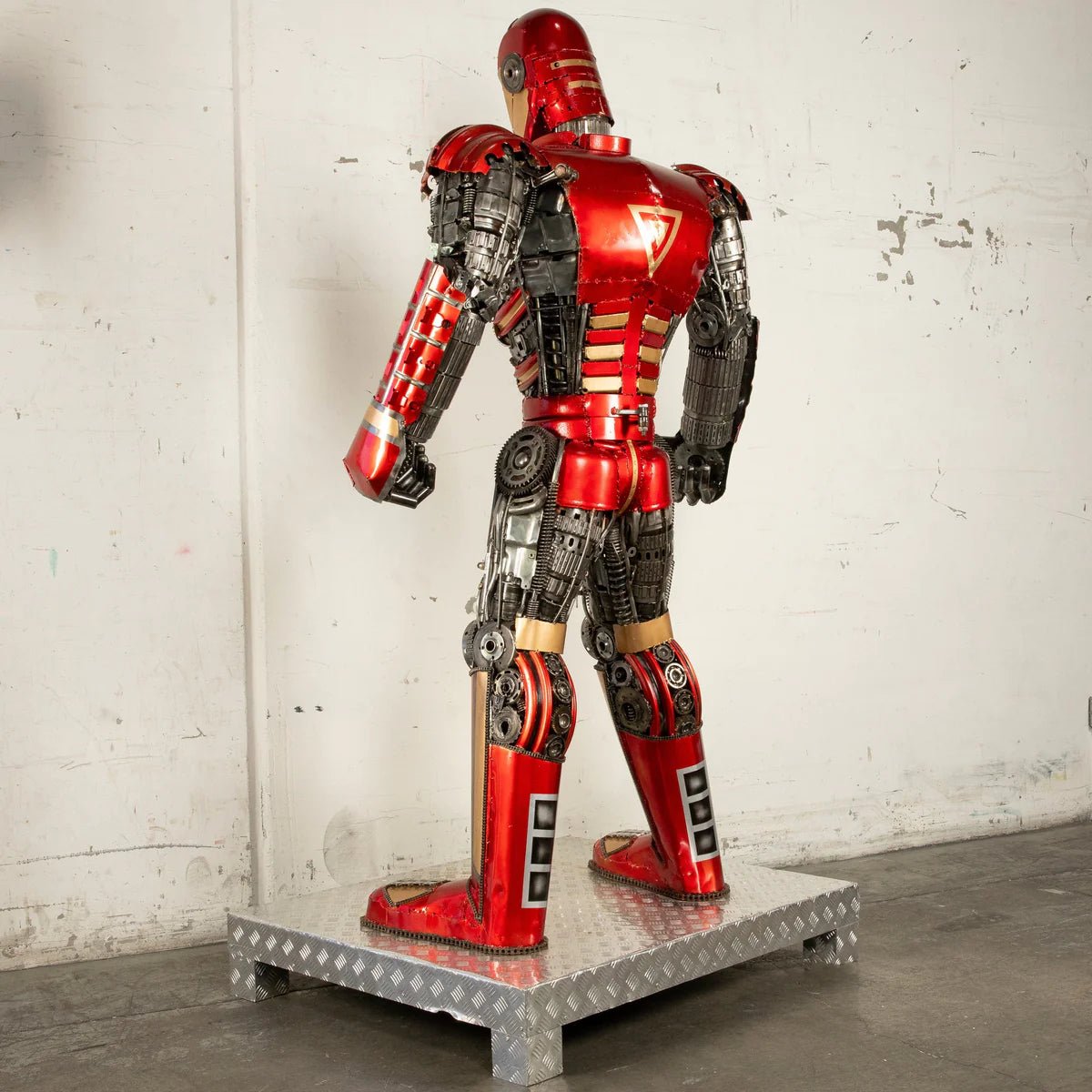 79&quot; Iron Man Inspired Recycled Metal Art Sculpture - Xformerz