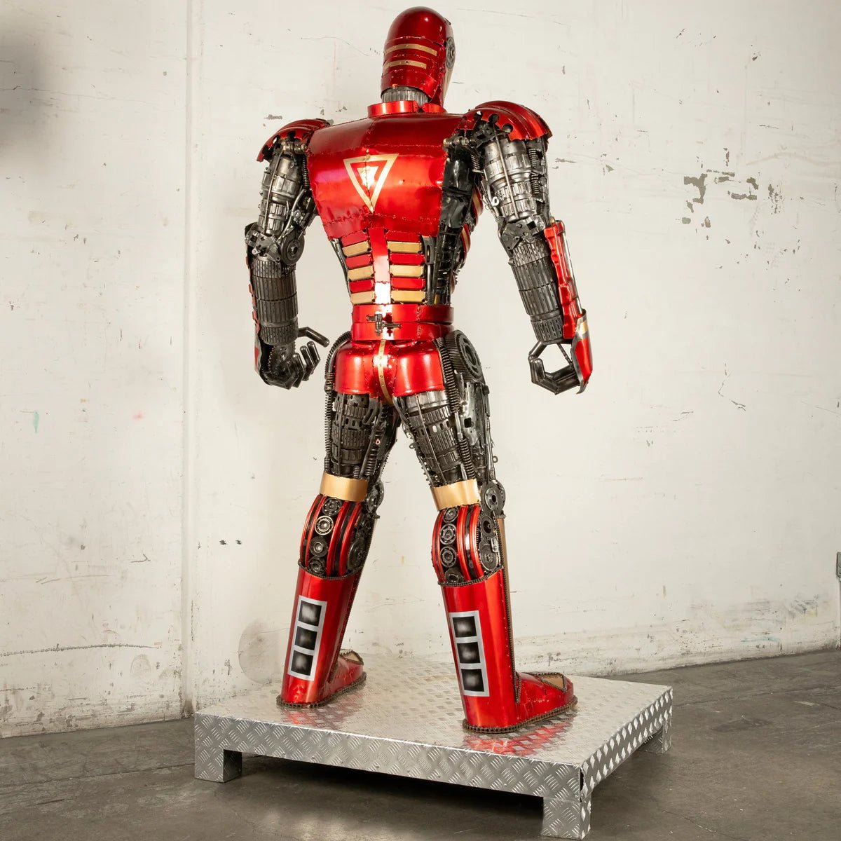 79&quot; Iron Man Inspired Recycled Metal Art Sculpture - Xformerz