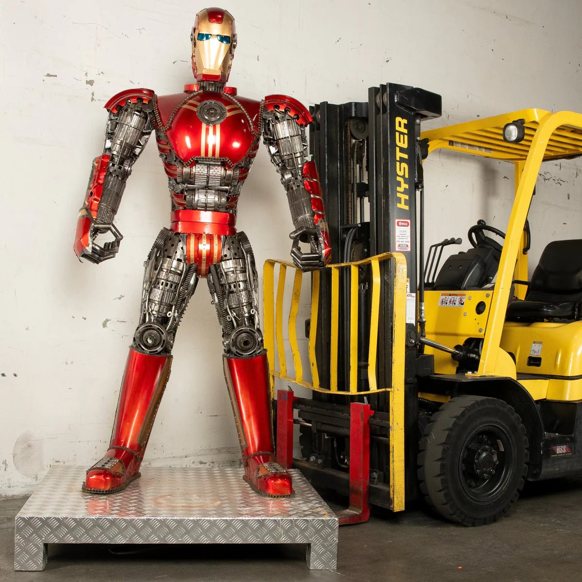 79&quot; Iron Man Inspired Recycled Metal Art Sculpture - Xformerz