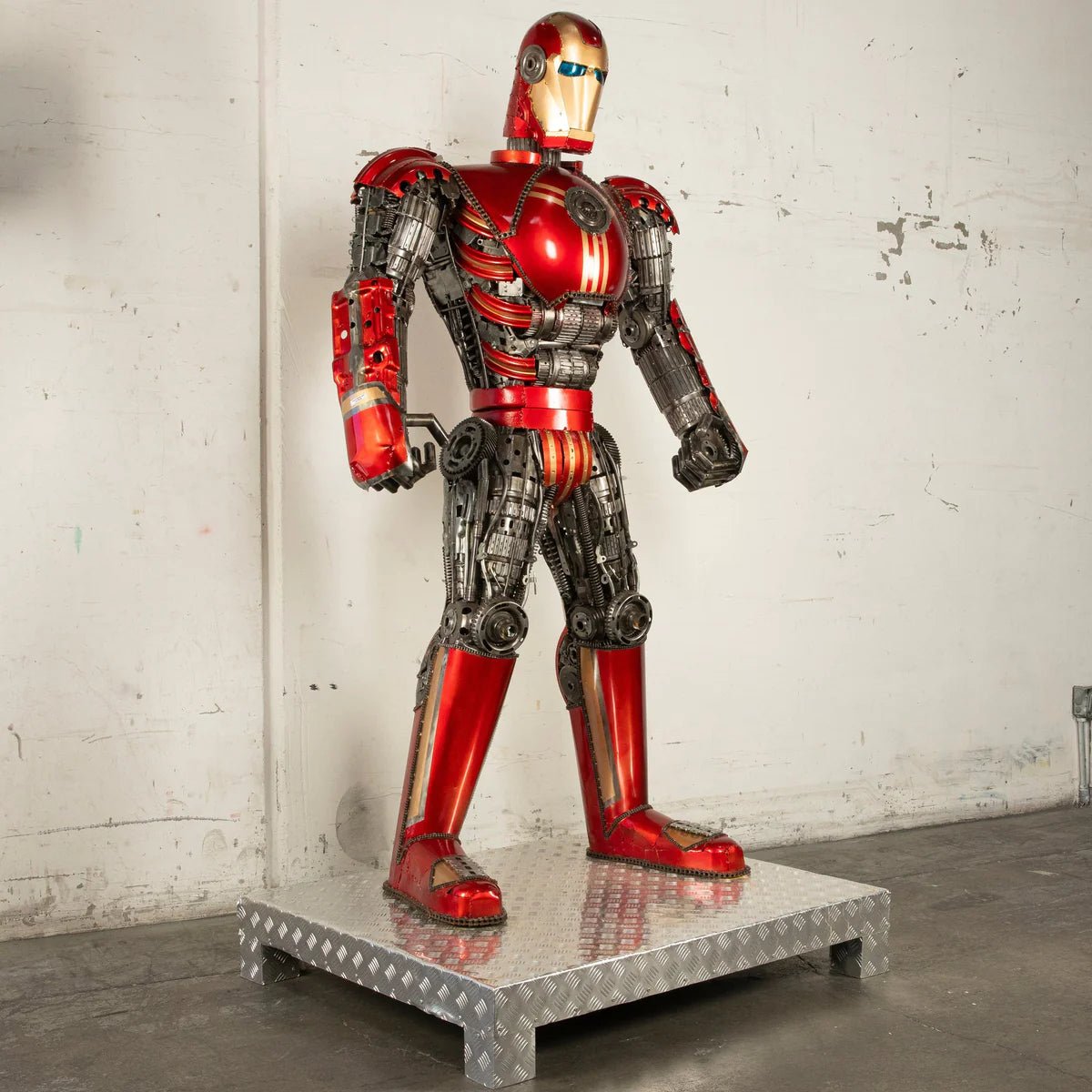 79&quot; Iron Man Inspired Recycled Metal Art Sculpture - Xformerz