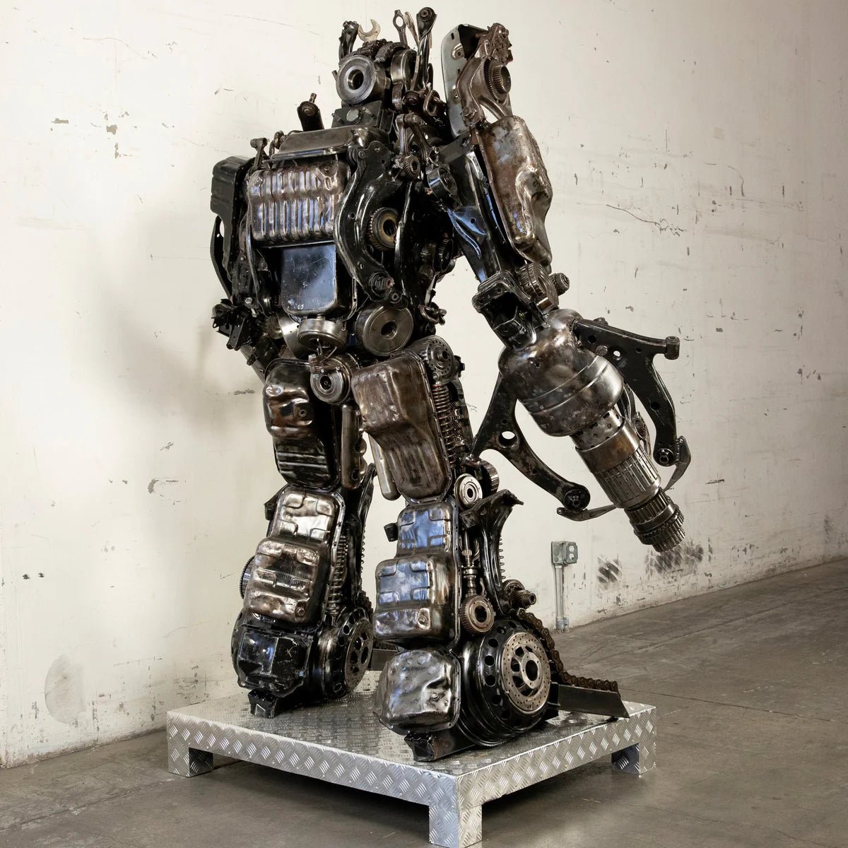 79" Megatron Inspired Recycled Metal Art Sculpture - Xformerz