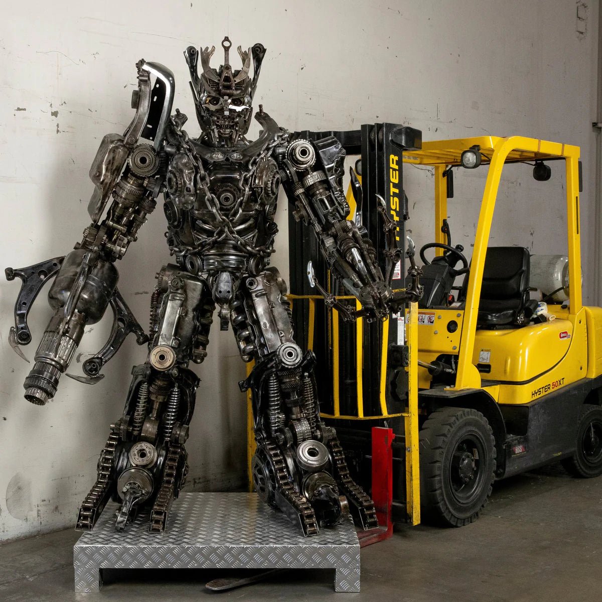 79&quot; Megatron Inspired Recycled Metal Art Sculpture - Xformerz