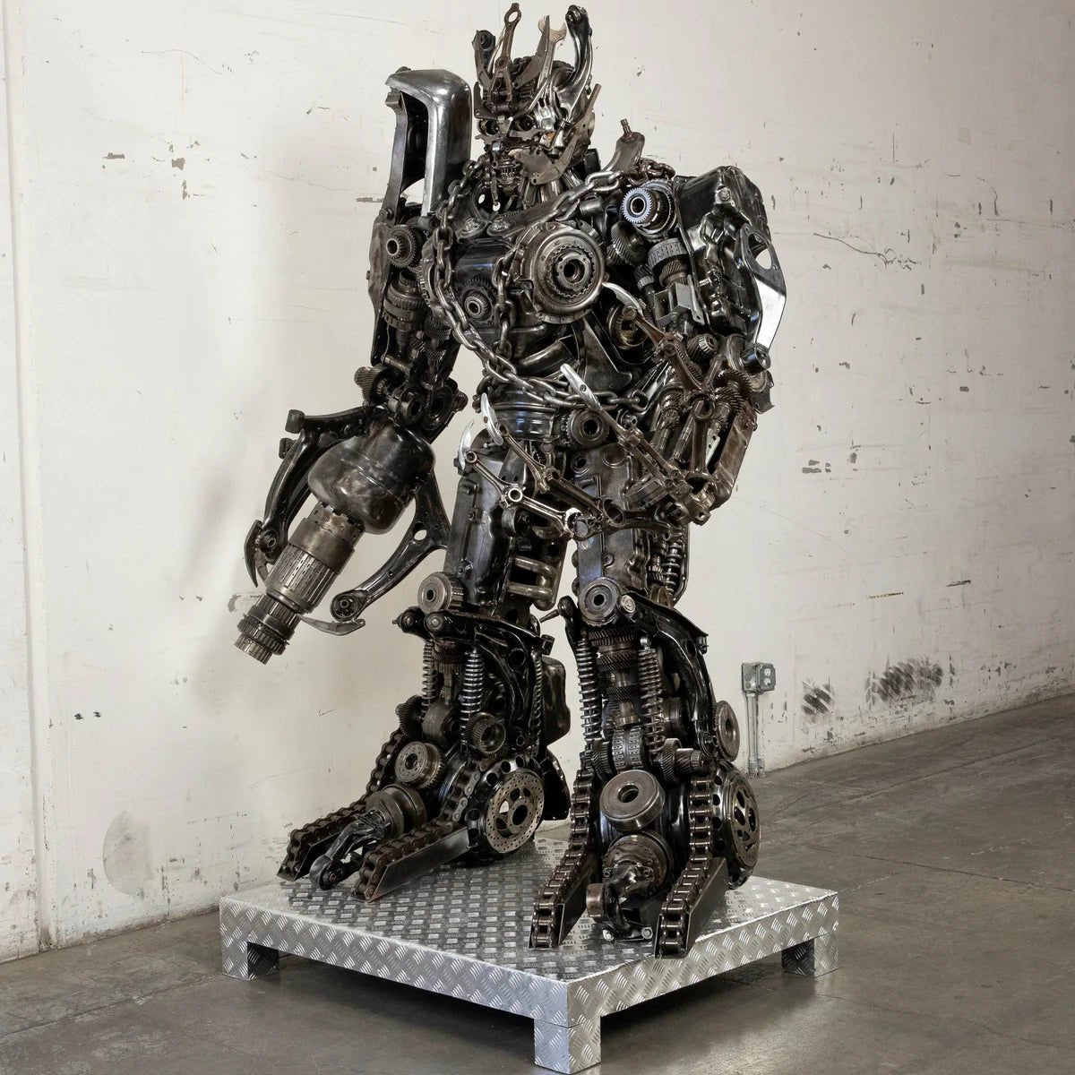 79&quot; Megatron Inspired Recycled Metal Art Sculpture - Xformerz