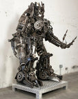 79" Megatron Inspired Recycled Metal Art Sculpture - Xformerz