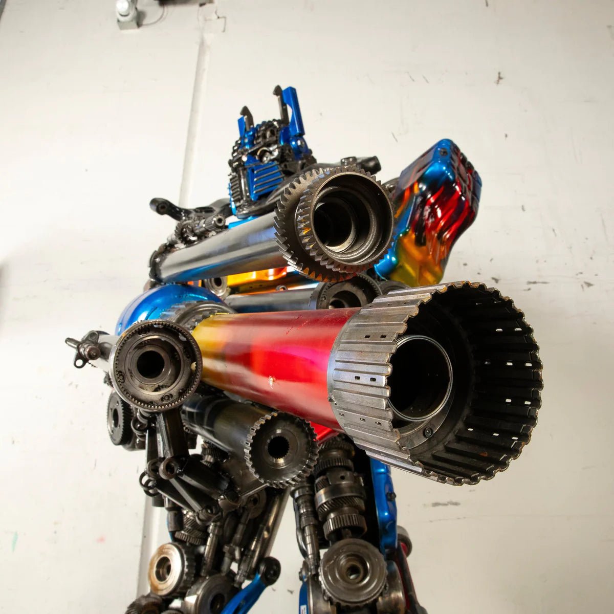 79&quot; Optimus Prime Inspired Recycled Metal Art Sculpture - Xformerz