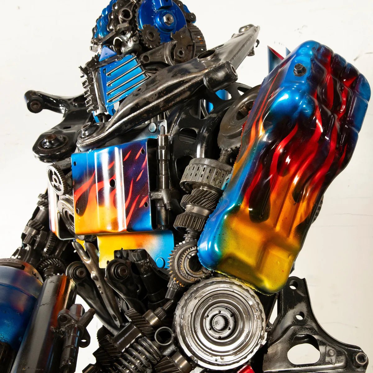 79&quot; Optimus Prime Inspired Recycled Metal Art Sculpture - Xformerz