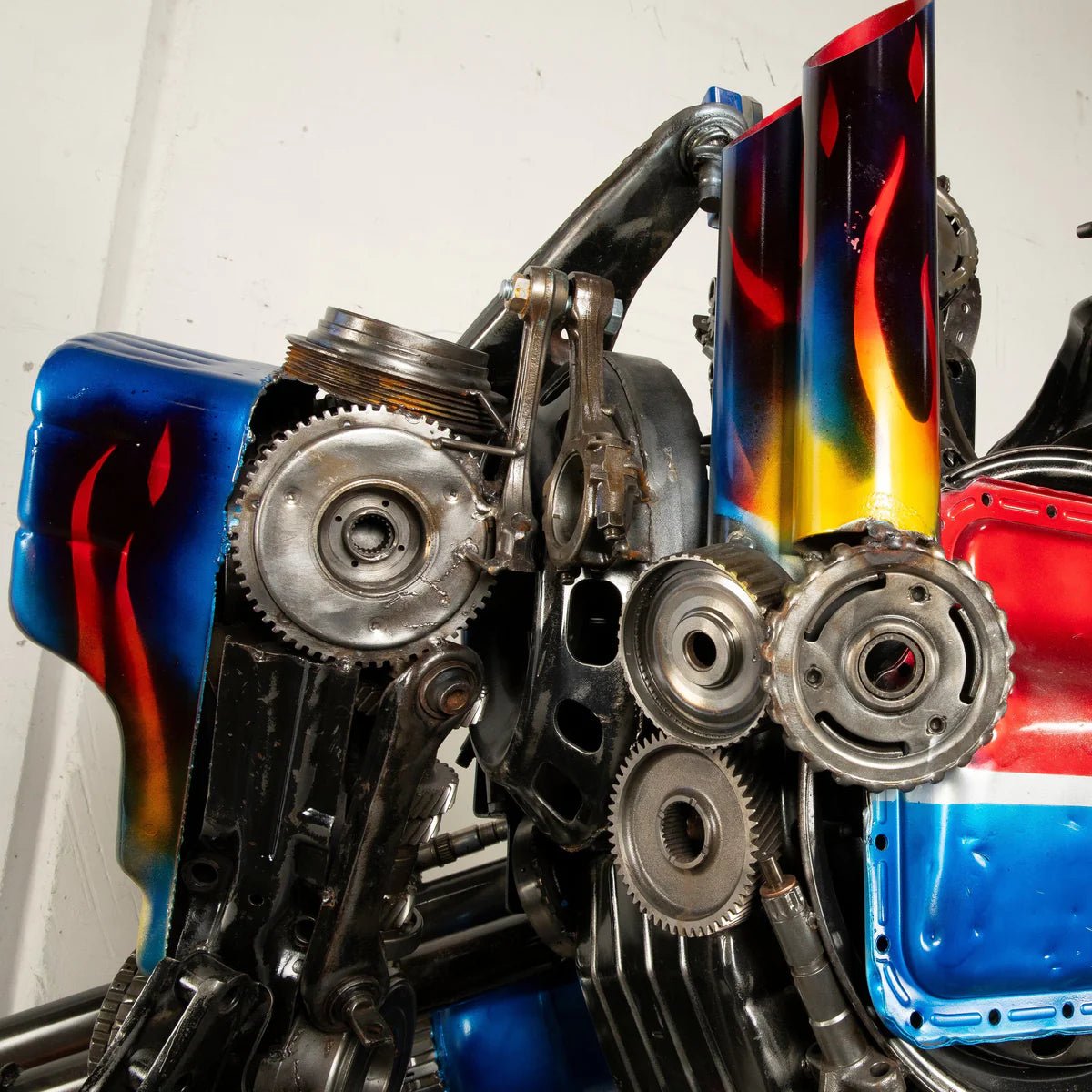 79&quot; Optimus Prime Inspired Recycled Metal Art Sculpture - Xformerz