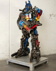 79" Optimus Prime Inspired Recycled Metal Art Sculpture - Xformerz